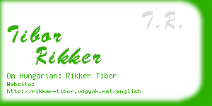tibor rikker business card